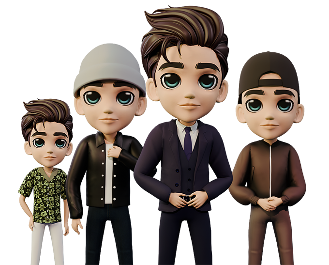 Game Character Group Picture 3D